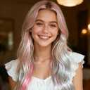 8400 STRANDS Hair Tinsel Kit for Girls, 24 Colors 48 Inches Fairy Hair Tinsel Kit Heat Resistance Colorful Glitter Hair Extensions with Tools for Party Concert
