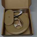 E97DSC Brown Floor Box Cover Kit,5.69 in Round Floor Duplex Receptacle Flush Mount Cover,Caramel Floor outlet Cover Replace,Fit For Tile and Carpet Installations And More