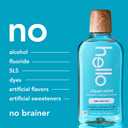 Hello Clean Mint Alcohol Free Mouthwash with Aloe Vera, 17.6 Fl Oz, Antigingivitis Gum Mouthwash with Farm Grown Mint, Fluoride Free, No Alcohol for Zero Burning, Vegan, Minty Oral Rinse, 3 Pack