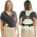 GROWNSY Comfy-Air Breathable Baby Carrier Newborn, 2-in-1 Mesh Baby Wraps Carrier for 7-35lbs, T-Webbing Zone Support, Ergonomic and Lightweight, Dark Grey