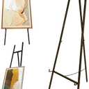 Iron Adjustable Arts & Crafts Easels,Metal Easel Stand with Chain Support for Mirror,58 Inch Floor Easels for Display Wedding Sign(Bronze)