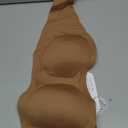 OEAK Womens Strapless Bras Jelly Push Up Bandeau Bra Non Slip Wireless Supportive Padded Bras Seamless Comfortable Tube Bra (Large, Coffee)