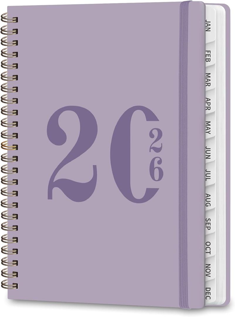 2026 Planner, Weekly and Monthly Calendar Academic Planner, Jan 2026 - Dec 2026, Planning Agenda Book for Desk Accessories and School Supplies - A5 (6.3'' x 8.5''), Pack of 2