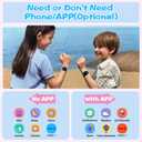 Smart Watch for Kids, 1.85" Fitness Tracker with Heart Rate, Sleep Monitor, IP68 Waterproof Smartwatches with Video Music, Pedometer, Game, NO APP/Phone, Gift for Boys Girls. (Classic, Pink)
