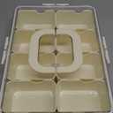 Snackle Box Container, Dishwasher Safety - Divided Serving Tray with Lid and Handle, Charcuterie Board for Portable Snack Platters - Clear Organizer for Fruits Snacks,Perfect for Road Travel