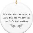 TEEZWONDER Christmas Ornaments Gifts for Women Men - Ceramic Ornaments 2025 for Xmas Tree Decorations - Christmas Birthday Stocking Stuffers Gifts for Mom Dad Sister Brother, Friend Gift Ideas (In Our Life)