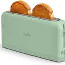 bella 2 Slice Slim Toaster, Fits-anywhere Kitchenware, 6 Setting Shade Control with Reheat & Cancel Buttons, Removable Crumb Tray, 10 Long Slot, Anti Jam & Auto Shutoff, 900 Watt, Seaglass
