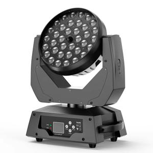 19x15W Moving Head Light for Stage Lighting Effect, RGBW 4-in-1 LED Stage Light with Zoom Beam Wash, Auto DMX Control DJ Lights for Parties Wedding Disco Music Nightclub Show Bar, 1 Pack