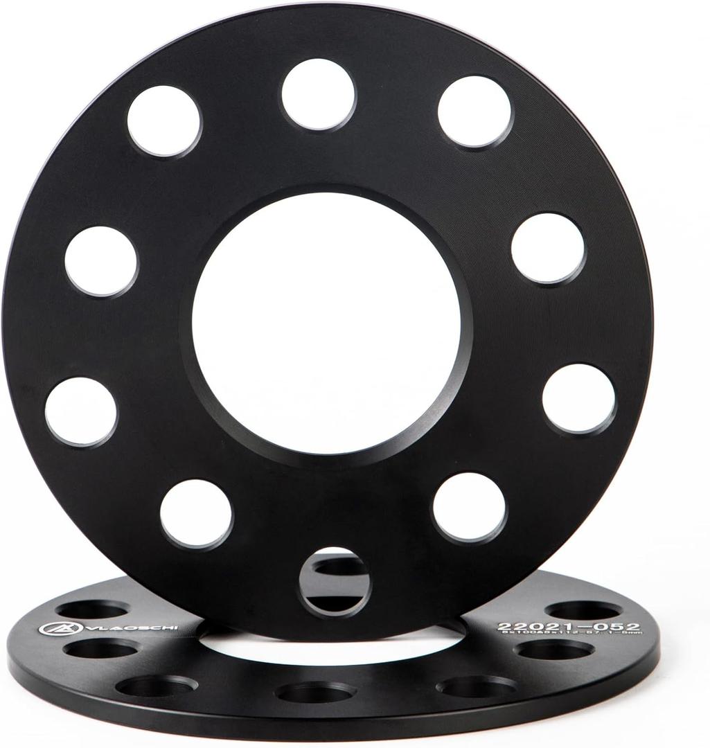 VLAOSCHI Black Forged 5x100 5x112 Hubcentric Wheel Spacers 5mm with 57.1mm Center Bore (No Lip) Compatible with Audi VW 5 Lug for A3 A4 A6 A8 S4 S6 S8 | Jetta Golf Beetle CC - Pack of 2