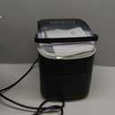 AGLUCKY Ice Makers Countertop with Handle,26.5Lbs/24H,9 Cubes in 6 Mins,2 Sizes of Bullet Ice,Portable Machine with Self-Cleaning,Perfect for Home Kitchen(Black)