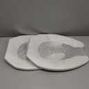 Commercial Heavy Duty Open Front Toilet Seat Without Cover, Thickened Material, Never Loosen, ELONGATED, White(18.5), 2-Pack