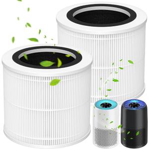 AP100-A/B Core Mini Replacement Filter Compatible with AromaRoom AP100-A, AP100-B, AP100-C, Core Mini Air Purifi-ers, 3-IN-1 HEPA and Activated Carbon Filter, White