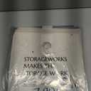 StorageWorks Hanging Closet Organizer with Metal Rod, 6-Section Closet Organizers and Storage, Collapsible Hanging Shelves for Baby Clothes, Shoes, Sweater Storage, Ivory and White (12"D x 24"W x 33"H)