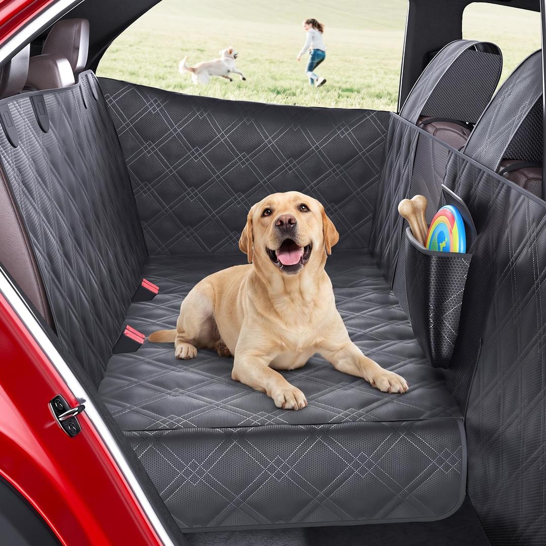 Surfcabin Dog Car Seat Cover for Back Seat with Door Protection | Waterproof & Resists Dog Scratches, Non-Slip, Easy to Install & Foldable Dog Hammock for MidSize SUVs