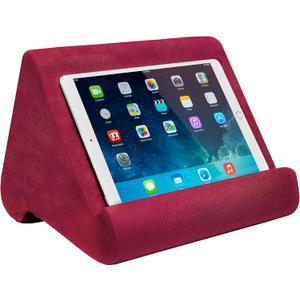 Ontel Pillow Pad Ultra Multi-Angle Soft Tablet Stand, Burgundy - Comfortable Angled Viewing for iPad, Tablets, Kindle, Smartphones, Books, Magazines, and More