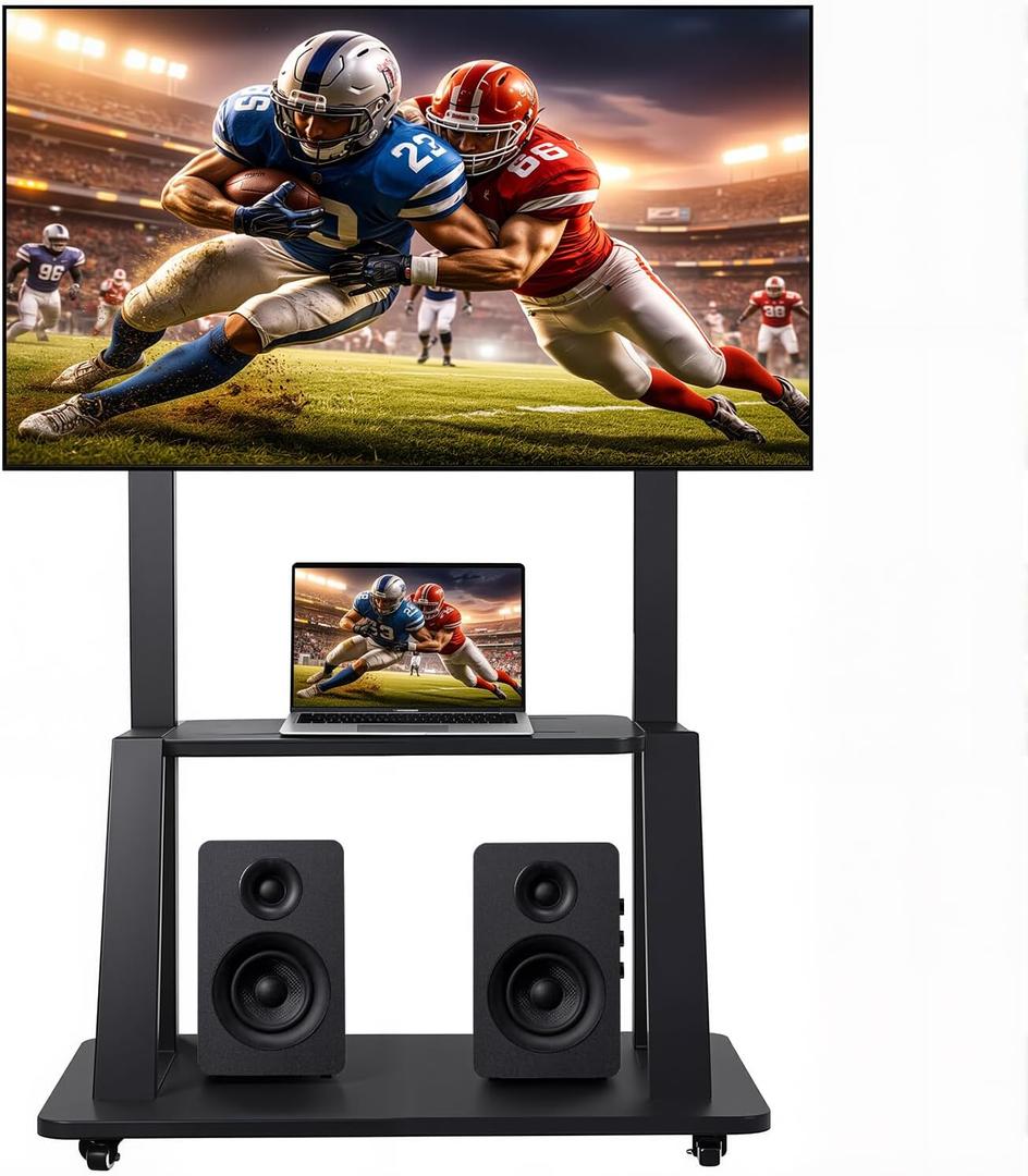 Mobile TV Stand for 32–75 Inch LCD LED Flat & Curved TVs