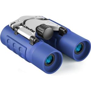 Obuby Real Binoculars for Kids Gifts for 3-12 Years Boys Girls 8x21 High-Resolution Optics Compact Toy Binocular for Bird Watching,Travel, Camping (Blue)