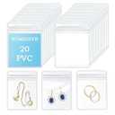 HOMEHIVE Travel Jewelry Bags, 20Pcs Clear Travel Jewelry Organizer, Portable Anti Tarnish Jewelry Storage Pouch Bag Gift for Women Girl, 20Pcs Bags