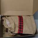 Outus Farmhouse Burlap Christmas Tree Collar Rustic Christmas Tree Ring Easy Set Up for Holiday Xmas Decor(Ribbons)