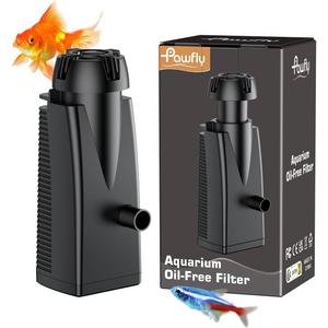 Pawfly 80 GPH 4 W Aquarium Surface Skimmer for Fish Tanks up to 92 Gallons, Aquarium Oil Film Processor, Fish Tank Filter with Bio Sponge & Suction Cups, Fish Tank Oil Skimmer, Oil Film Remover