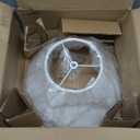 Pleated Lamp Shade, 6" Top x 13" Bottom x 7.2" High, White Empire Lamp Shade for Table Lamp Bedside Lamp, Modern Fabric Mushroom Lampshade Replacement for Wall Sconce, Spider, Clip on Adapter Included