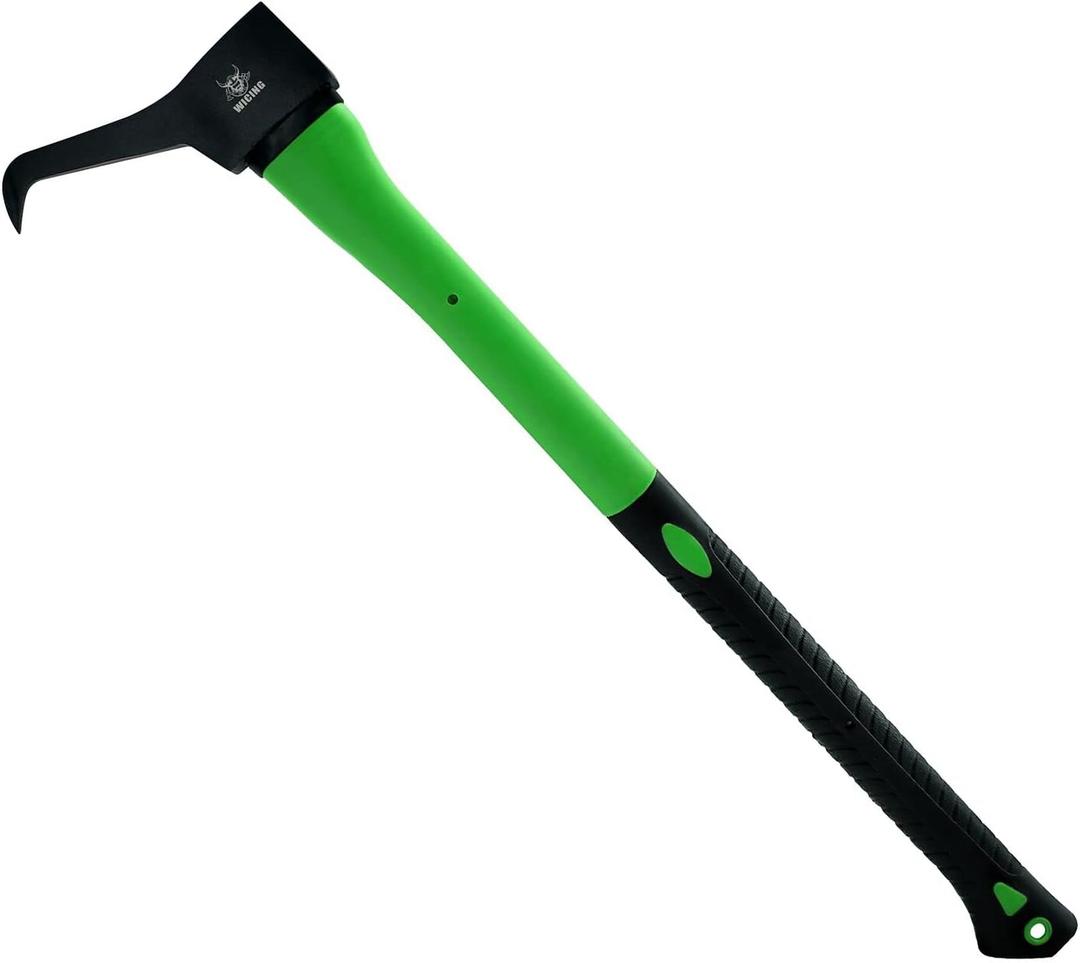 Hookaroon 28 Inch, Pickaroon Forged Steel, with Anti-Slip & Shock Reduction Grip, for Log Lifting and Moving Wood Firewood Tool