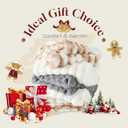 OMERAI Faux Fur Throw Blanket for Couch, Soft Fleece Blanket Twin, Thick and Warm Bubble Fuzzy Throw Blankets for Bed, Cozy Plush Reversible Blanket,Twin Size, 60x80 (Grey)