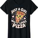 Just a Girl Who Loves Pizza Fun Pizza Lover Girl T-Shirt 3X