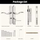 Flat Slot Storm Door Handle Complete Set, Mortise Keyed Lever Mount Latch with Deadbolt for Screen and Storm Doors, Polished Nickel