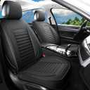 Leather Seat Covers for Cars,Car Seat Covers Full Set,Automotive Seat Covers for Trucks,SUV,Leatherette,Universal Fit,Airbag Compatible Vehicles Seats Cushions(Full Set,Black)