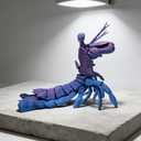 8.3 Inch 3D Printed Mantis Shrimp, 3D Printed Sea Animals Collectible, Lifelike Marine Creature with Flexible Joints, Desk Decor for Marine Biology Enthusiasts