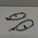 AINOPE USB to USB C Cable [2-Pack, 6.6ft] 3.1A Type C Charger Fast Charging, Right Angle USB C Cable for iPhone 17 Carplay Cable, Galaxy S10+ S10 S9, Note 10 9, LG V30, Moto, iPhone 16 15 Charger Cord (Grey)