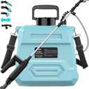 VASG Battery Powered Garden Sprayer 2 Gallon, 7.4V Powerful Electric Pump Sprayer, Weed Sprayer with USB Rechargeable Handle, 5 Mist Nozzles, Retractable Wand, Adjustable Strap for Lawn, Garden, Yard