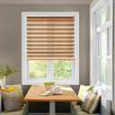 BlindsAvenue Cordless Pleated Window Shades, Easy Install, No Drill No Tools, Fawn, Light Filtering Blinds, Size 30" W x 64" H