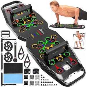 BBTOPS Push UP Board, Pilates Bar & Fitness Accessories, 25 in 1 Foldable Push up Bar at Home Gym, Workout Exercise Professional Push Up Strength Training Equipment for Man and Women