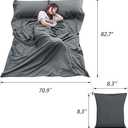 MongByYa 
Sleeping Bag Liner Lightweight Compact Sleeping Bag Sack Portable Clean Travel Sheet Camping Sleep Sheet for Backpacking Hotel Hiking
Silver Gray