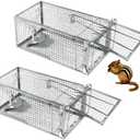 Chipmunk Trap -2 Pack, Squirell and Rat Trap Cages that Works, Humane Mouse Trap for Home | Catch and Release | Reusable and Durable | No Kill Animal Trap | for Inside Home and Outdoor Use
