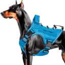 Heavy-Duty Tactical Dog Harness for Large Dogs, No Pull Adjustable Reflective Pet Vest with Molle System, K9 Military-Grade Control for Service Training, Outdoor & 10+ Breeds, Blue, Medium
