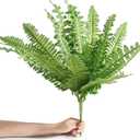 2pcs Artificial Persian Grass Artificial Outdoor Plants Greenery Fake Flowers Faux Plastic Flower Plant Artificial Flower for Outdoor Garden Veranda UV Resistant,Persian Grass