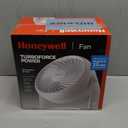 Honeywell TurboForce Air Circulator, Small Tabletop Fan, Quiet Personal Fan for Home or Office, 3 Speeds, 90 Degree Pivoting Head, White, HT-904