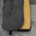 Booster Seat for Kitchen Chair,Toddler Booster Seats with Adjustable Washable Safety Belts Kitchen Dining Table Booster Seat, Portable Travel Increasing Cushion for Baby Child Kid Boy Girl (PU- Dark Gray)