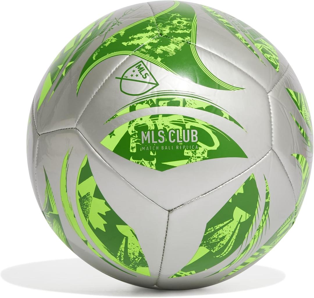 adidas Unisex MLS Soccer Ball (3, Silver Metallic/Green)
