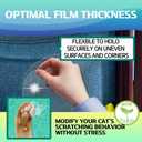 3 x HA SHI Cat Scratch Protector  Furniture Shield Sheets or Sticky Tape, Large Coverage, Pet Safe (Single-Sided)