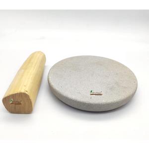 Stone Chandan rubbing chakla Pata with original Sandalwood stick Size Small @4 Inch