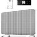 Convection Panel Space Heater Indoor Use, Large Room Electric Heater with Wifi App Control, Smart Mica Infrared Heater with Programmable Thermostat, Wall Mount or Standing, Quiet & Eco, 1500W, 31 Inch