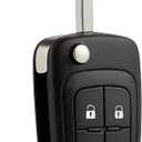 Flip Key Fob Replacement Fits for Chevy Cruze Equinox Camaro Impala Malibu Sonic GMC Terrain Buick Regal Verano Encore Allure Lacrosse 2010-2019 with FCC ID: OHT01060512 (1)