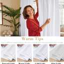 H.VERSAILTEX White Curtains Thermal Insulated Window Treatment Panels Room Darkening Privacy Assured Drapes for Living Room Back Tab/Rod Pocket Bedroom Draperies, 52 x 84 Inch, 2 Panels