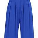PRETTYGARDEN Womens Summer Jumpsuits Dressy Casual One Piece Outfits Sleeveless Mock Neck Wide Leg Pants Rompers with Pockets, M