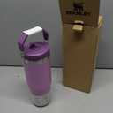 STANLEY IceFlow 2.0 Flip Straw Tumbler with Handle 40 oz | Twist On Lid and Flip Up Straw | Leakproof Water Bottle | Insulated Stainless Steel | BPA-Free | Dark Blossom