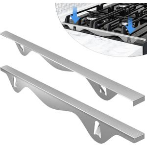 Tonhui Stainless Steel Stove Gap Covers, Kitchen Stove Counter Gap Filler, Range Trim Kit Stove Guard Counter Gap Cover Length 23.4" Heat Resistant for Years of Use - 2 PCS (Left and Right) (Silvery) Tonhui Stainless Steel Stove Gap Covers, Kitchen Stove Counter Gap Filler, Range Trim Kit Stove Guard Counter Gap Cover Length 23.4" Heat Resistant for Years of Use - 2 PCS (Left and Right) (Silvery)